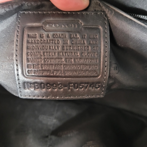 COACH Unisex Bag 70181 HUDSON COMMUTER C Briefcase Shoulder Bag Black Leather - Picture 6 of 6